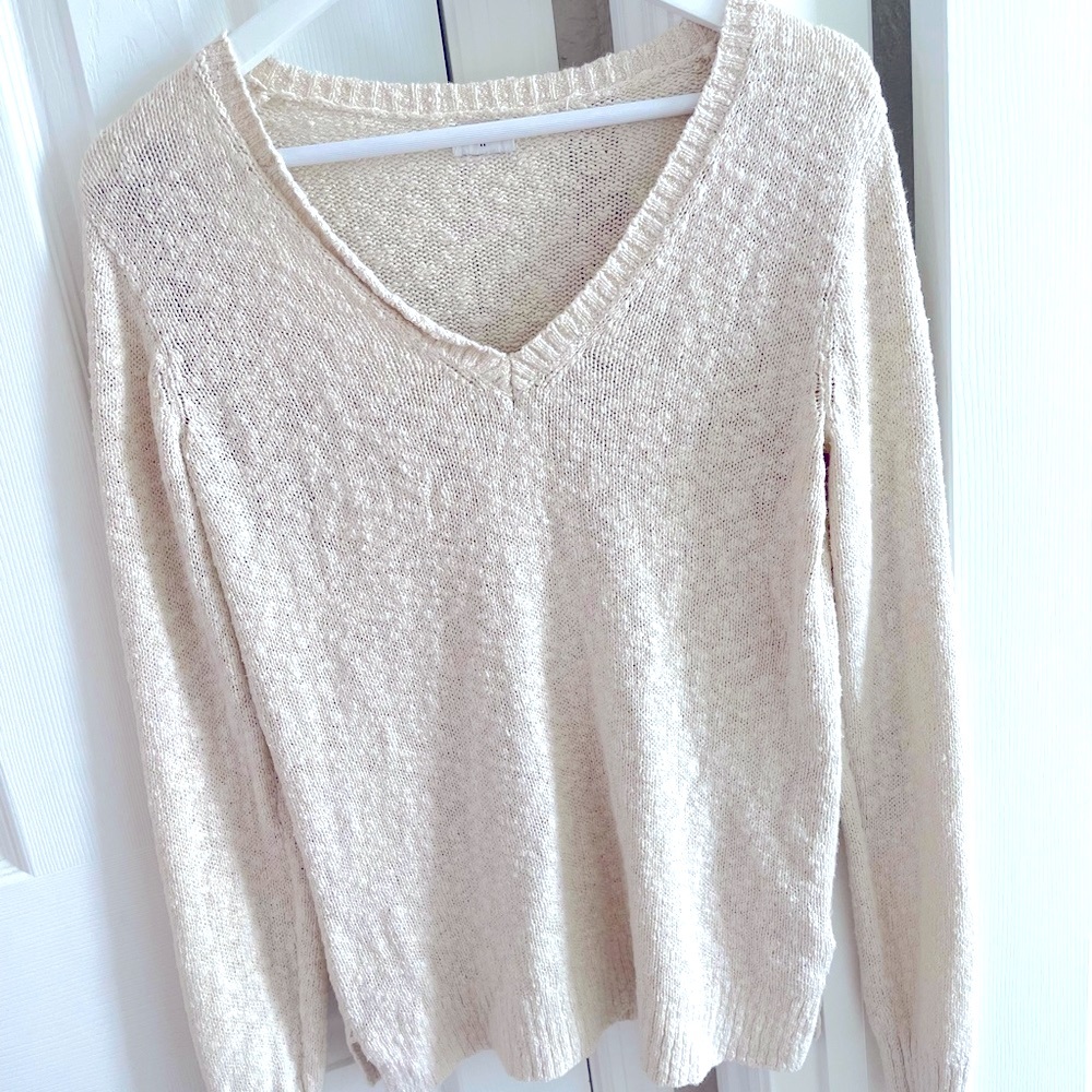 J crew beige cream sweater